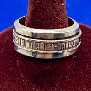 Vintage Sterling Silver Harley-Davidson Spinner Ring